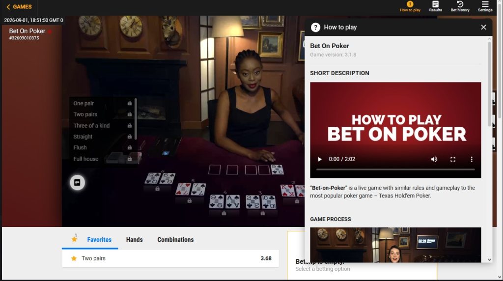 Bet on Poker Max Win Potential