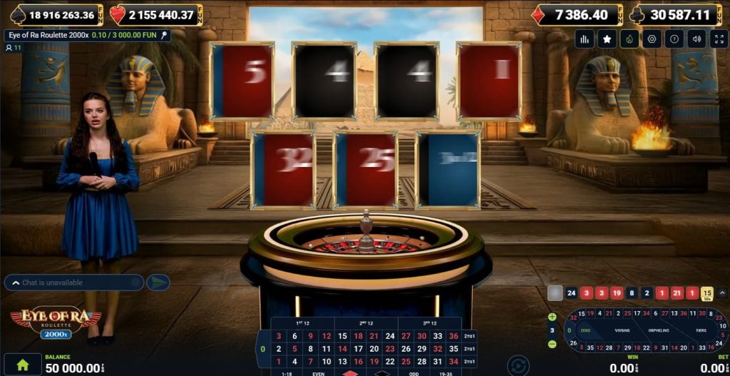 Funciones extra de Eye of Ra Roulette