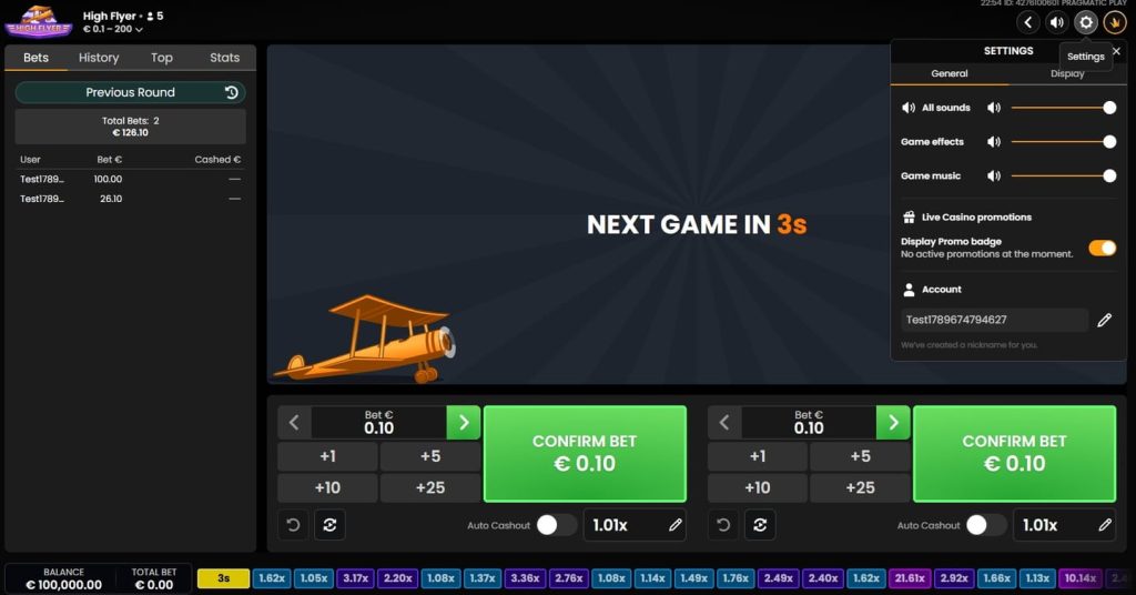 Lista de los mejores casinos para jugar a High Flyer